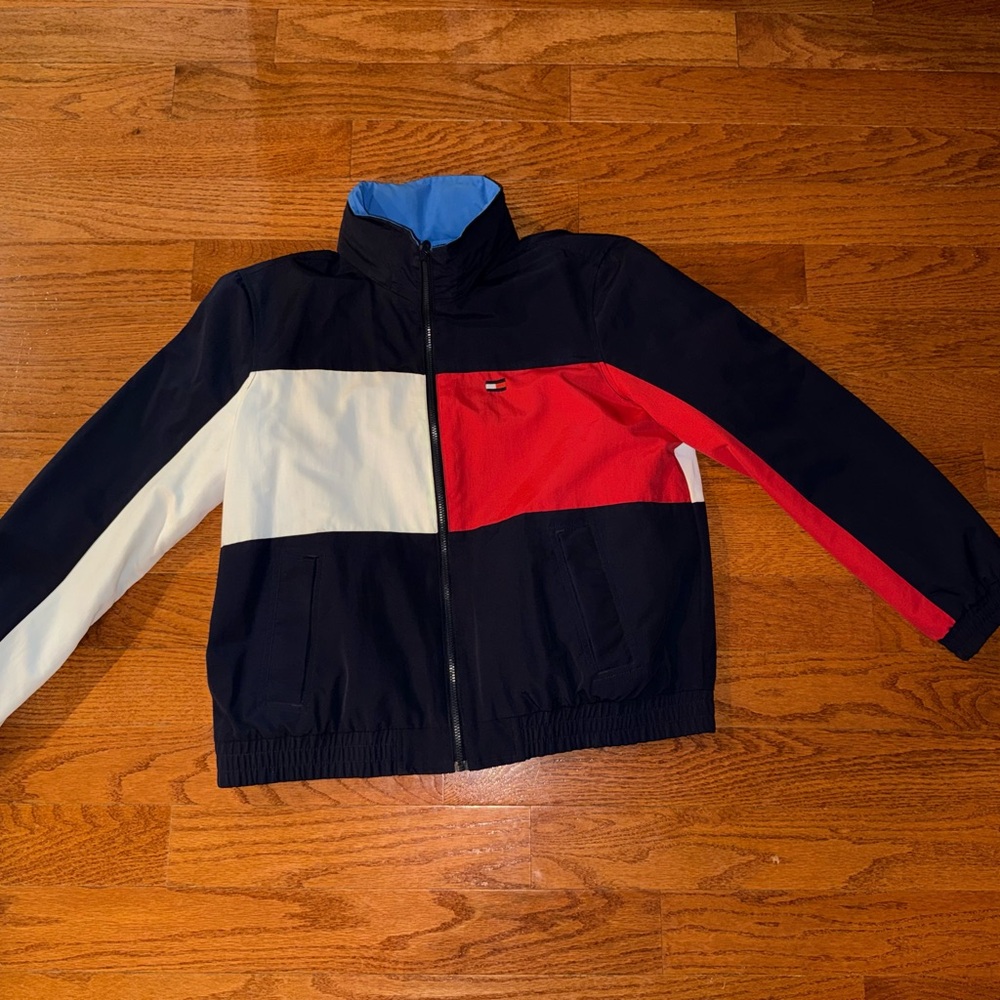 Tommy Hilfiger  Colorblock Windbreaker Jacket - Navy/Red/White reversible